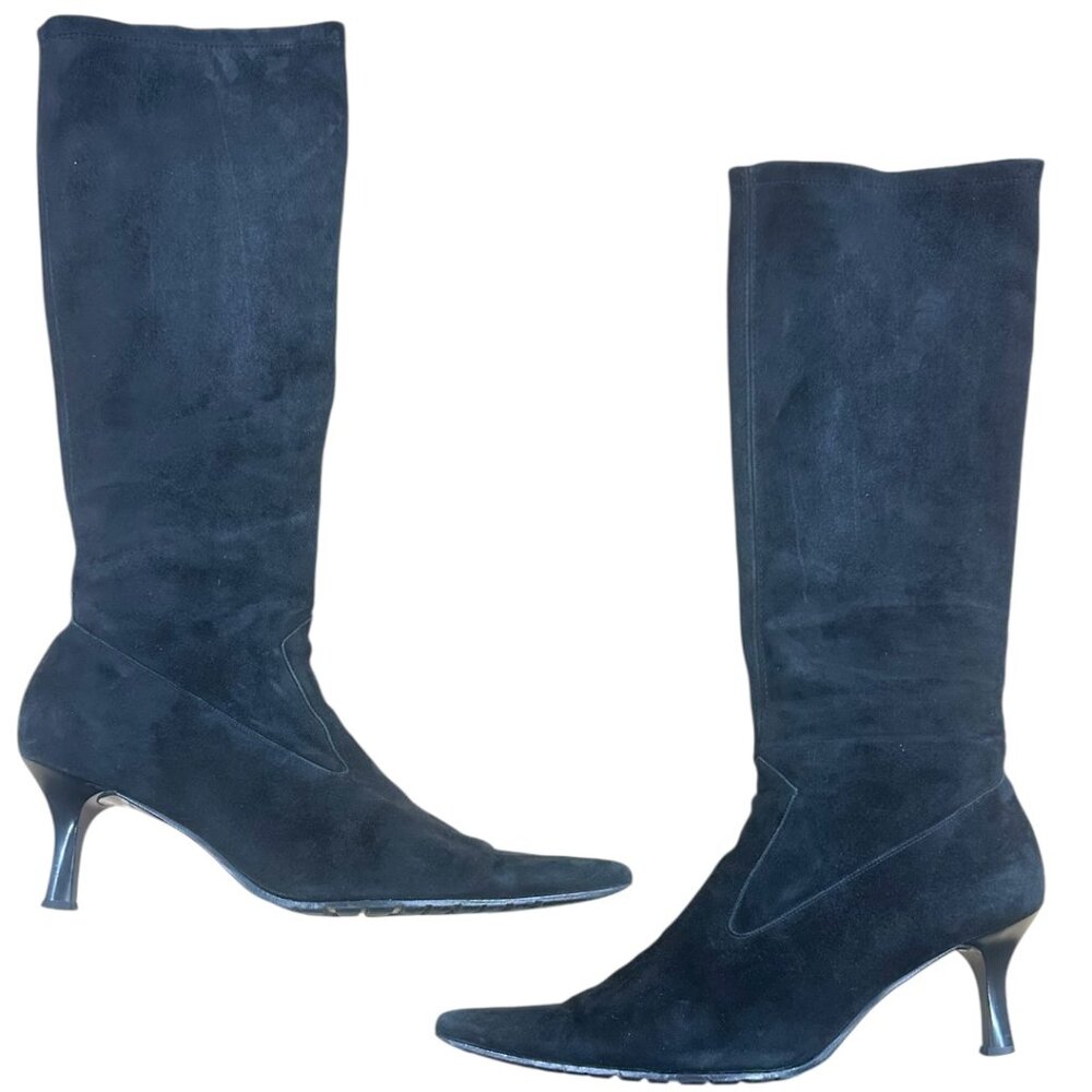 Peter‎ Kaiser Black Mid Calf Kitten Heel Boot